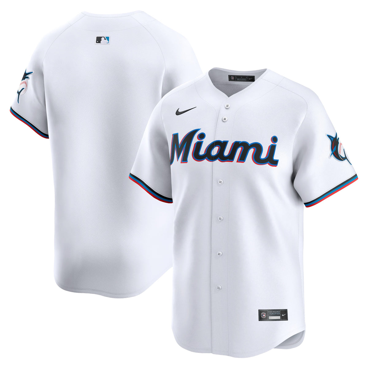 Miami Marlins Nike Youth Home Limited Jersey White