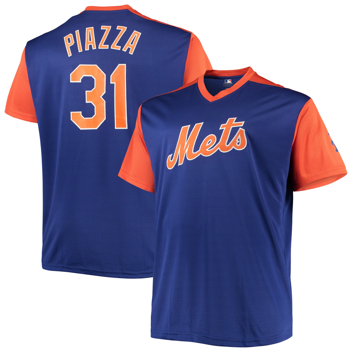 Mike Piazza New York Mets Cooperstown Collection Replica Player Jersey Royal/Orange