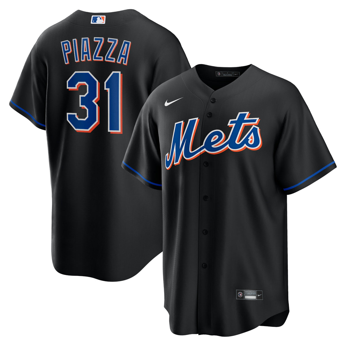 Mike Piazza New York Mets Nike 2022 Alternate Replica Player Jersey Black