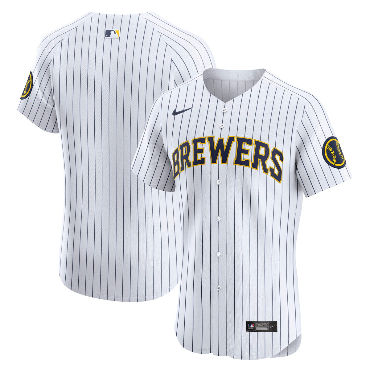 Milwaukee Brewers Nike Alternate Vapor Premier Elite Patch Jersey White