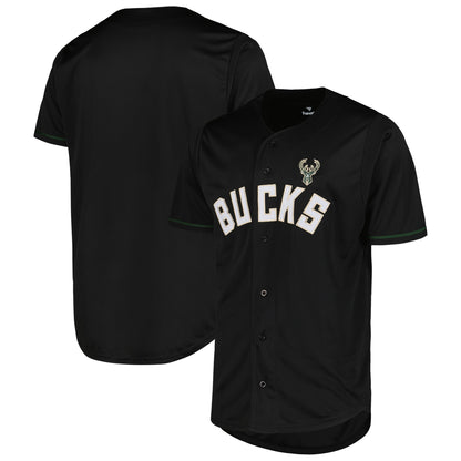 Milwaukee Bucks Fanatics Pop Baseball Jersey Black