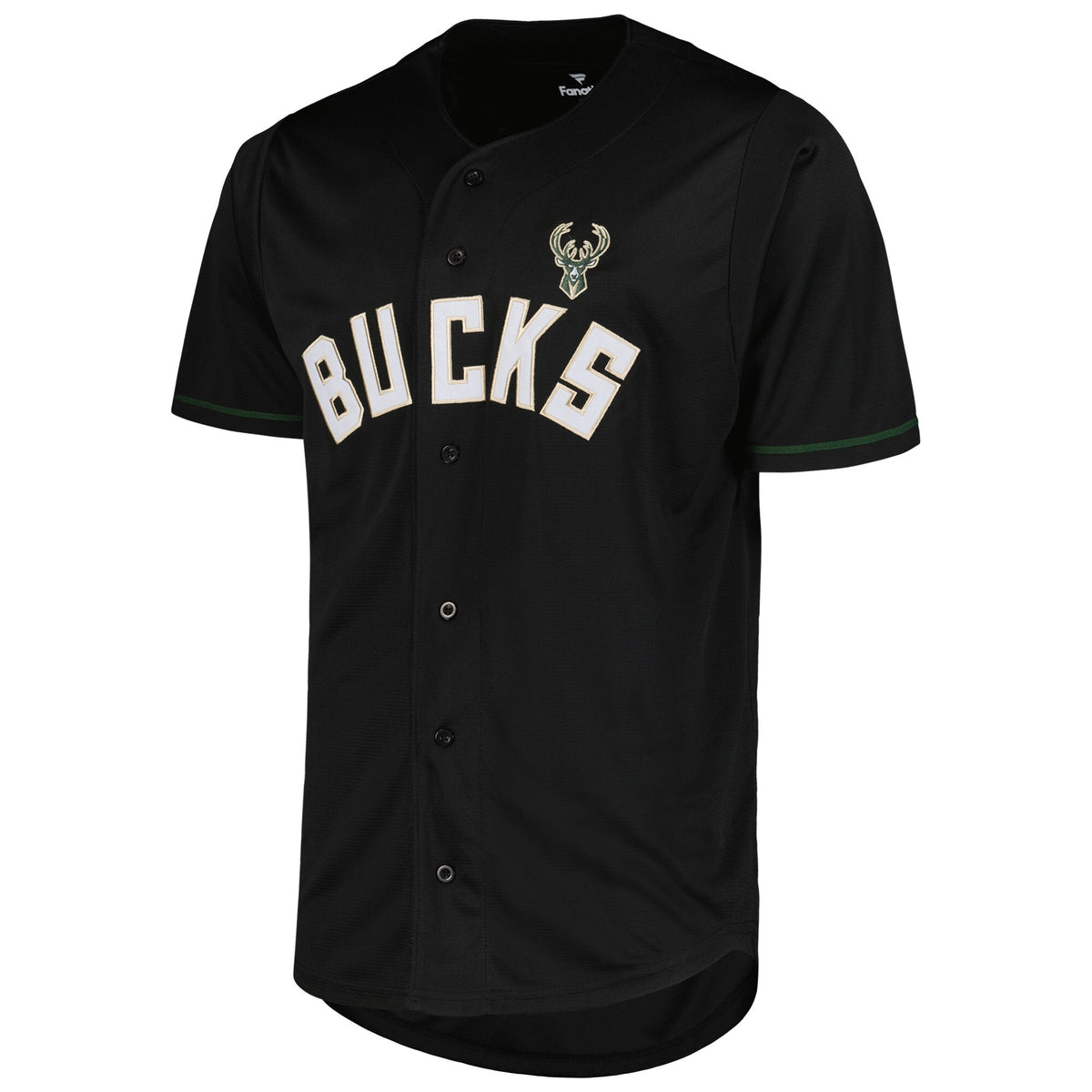 Milwaukee Bucks Fanatics Pop Baseball Jersey Black