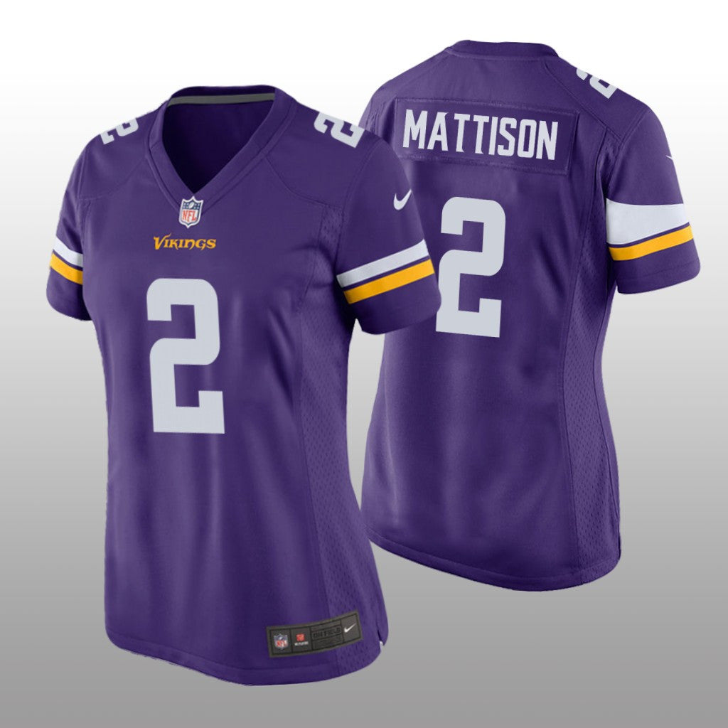 Minnesota Vikings Alexander Mattison Purple Jersey Game Women's