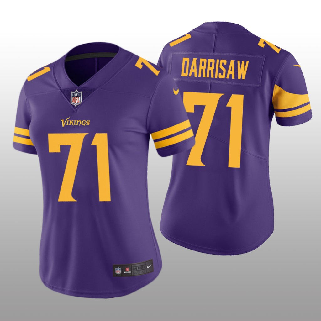 Minnesota Vikings Christian Darrisaw Purple Jersey Color Rush Limited Women's