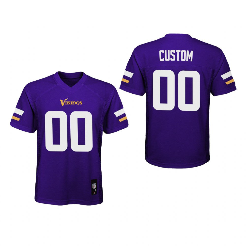 Minnesota Vikings Custom Purple Jersey Game Youth