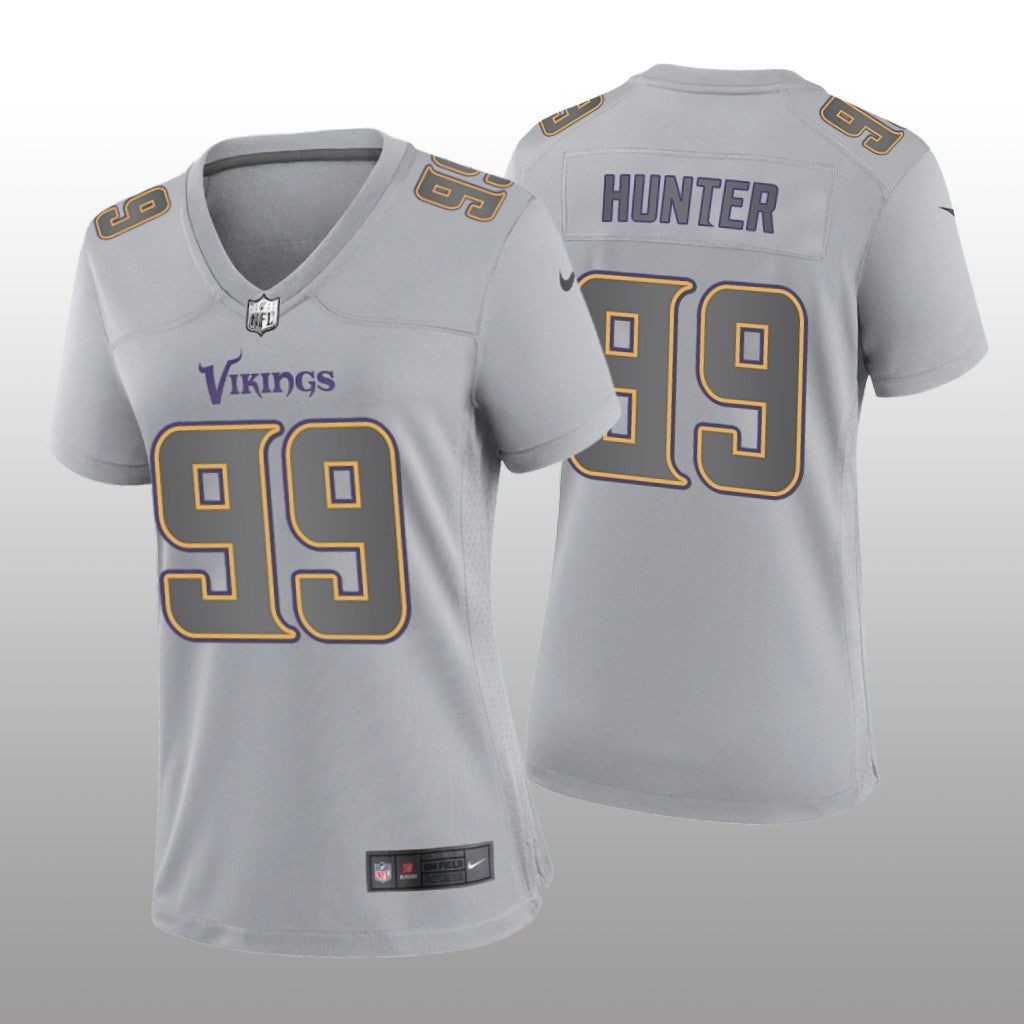 Minnesota Vikings Danielle Hunter Gray Jersey Atmosphere Fashion Game Women's