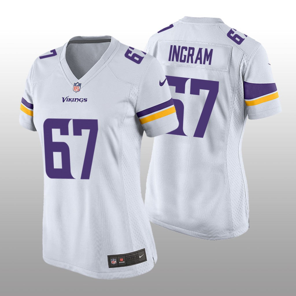 Minnesota Vikings Ed Ingram White Jersey Game Women's