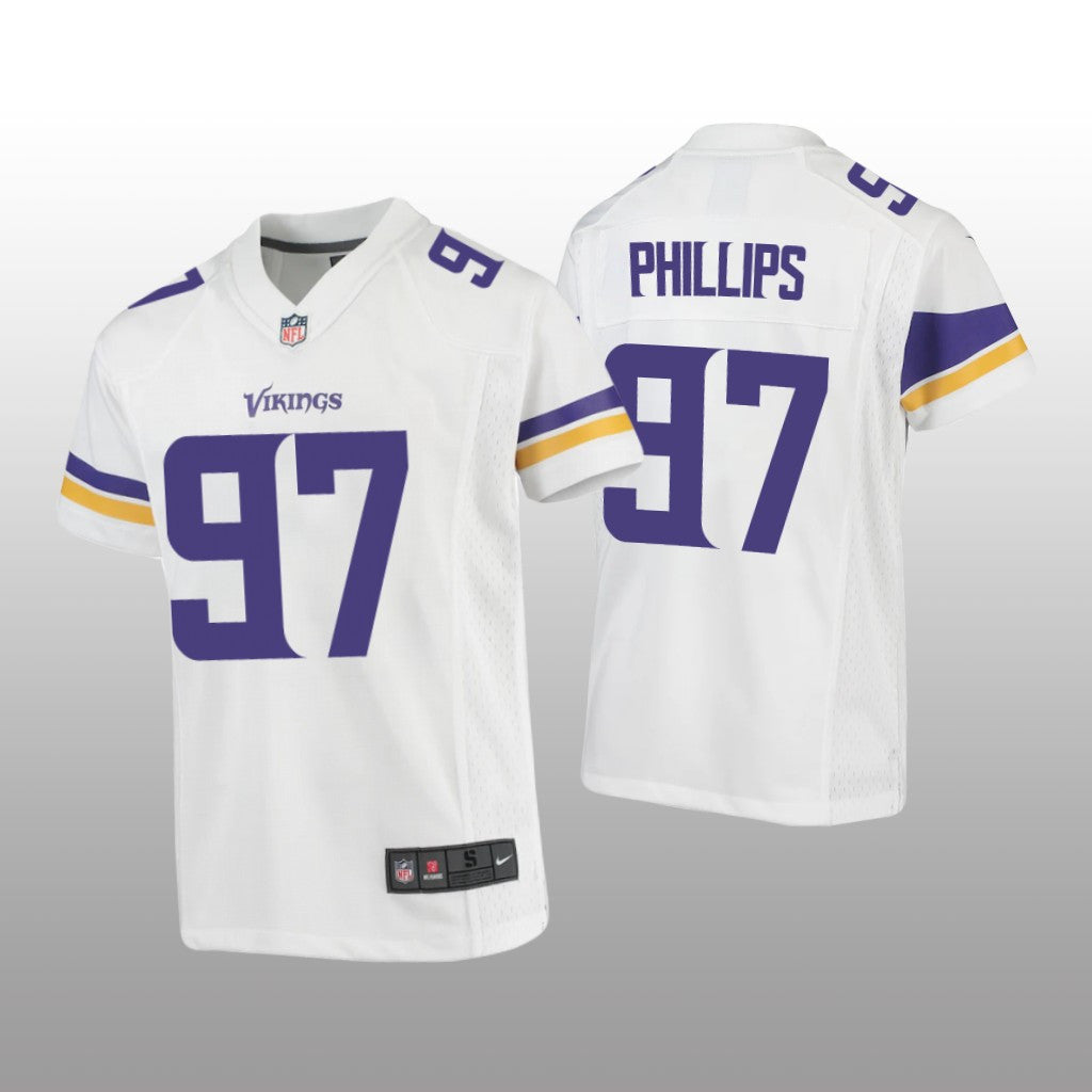 Minnesota Vikings Harrison Phillips White Jersey Game Youth