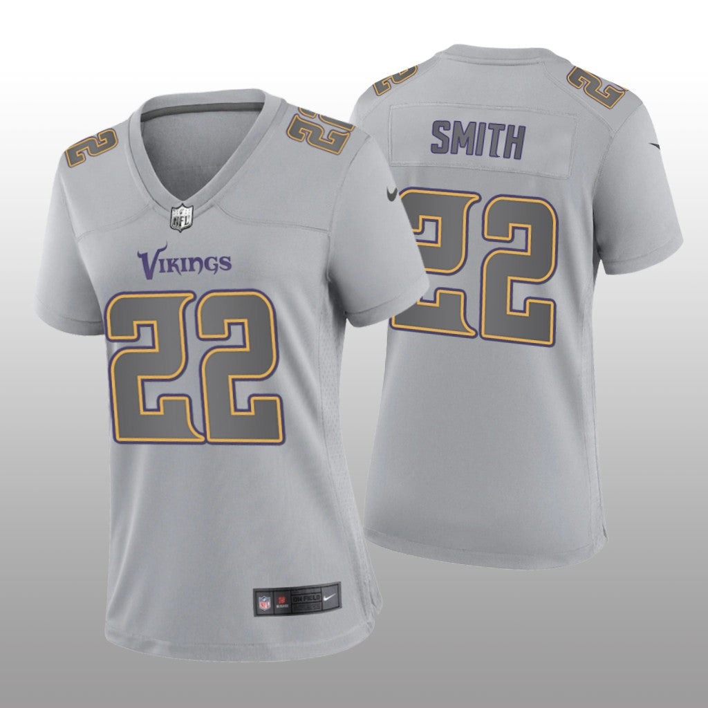 Minnesota Vikings Harrison Smith Gray Jersey Atmosphere Fashion Game Women's