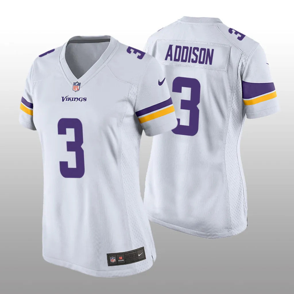 Minnesota Vikings Jordan Addison White Jersey Game Women's