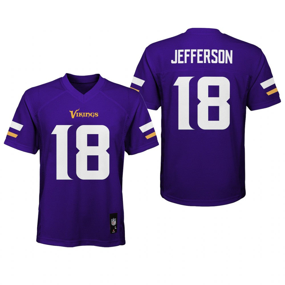 Minnesota Vikings Justin Jefferson Purple Jersey Game Youth