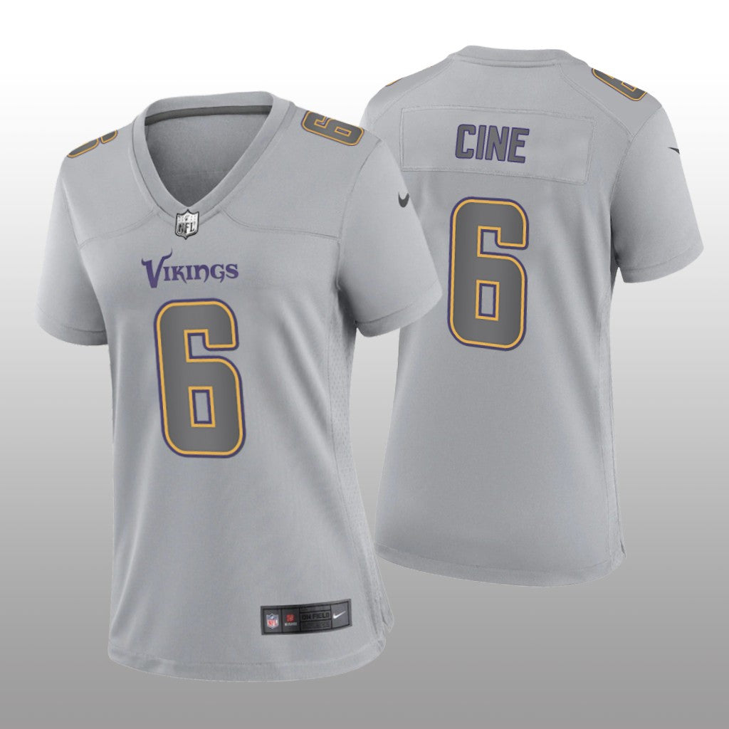 Minnesota Vikings Lewis Cine Gray Jersey Atmosphere Fashion Game Women's