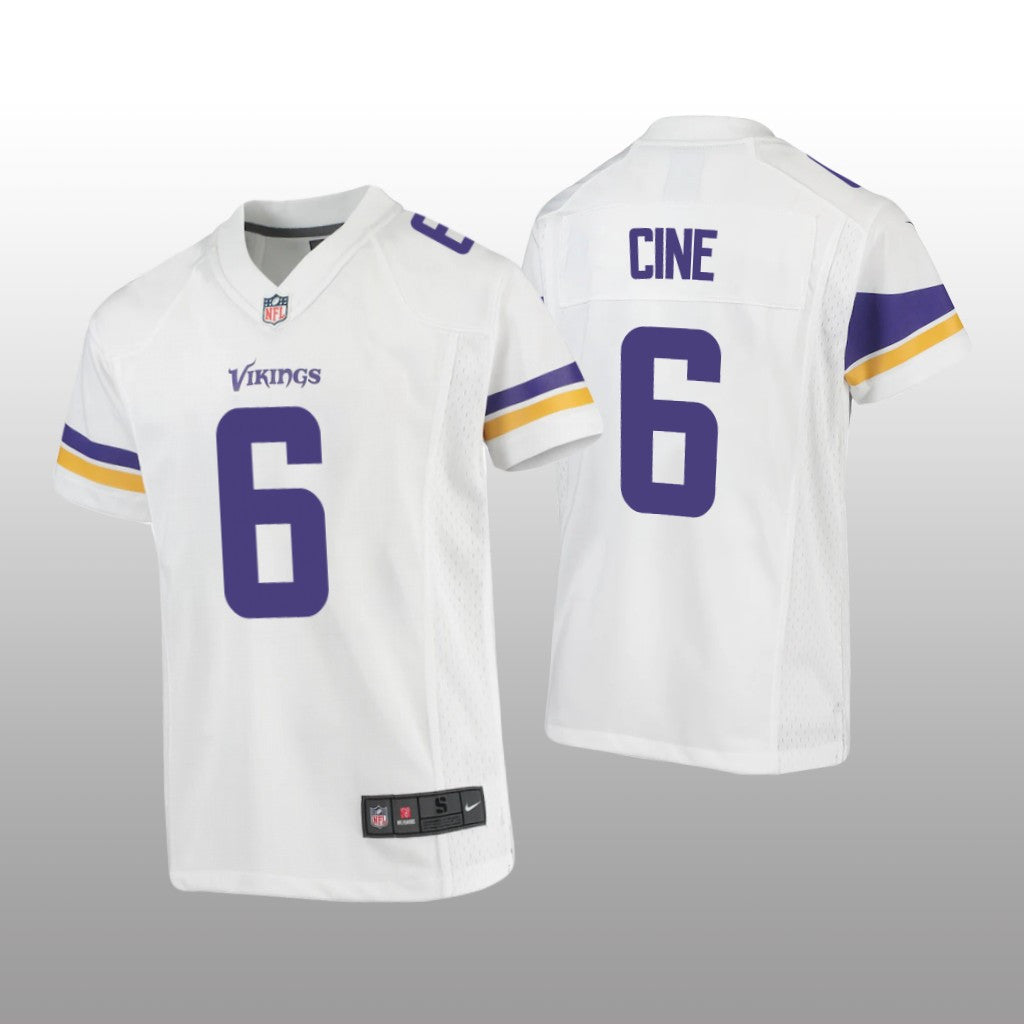Minnesota Vikings Lewis Cine White Jersey Game Youth