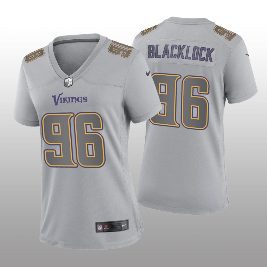Minnesota Vikings Ross Blacklock Gray Jersey Atmosphere Fashion Game Women's
