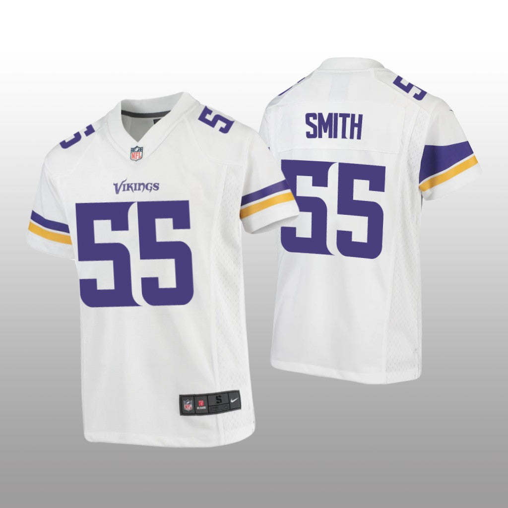 Minnesota Vikings Za&'Darius Smith White Jersey Game Youth