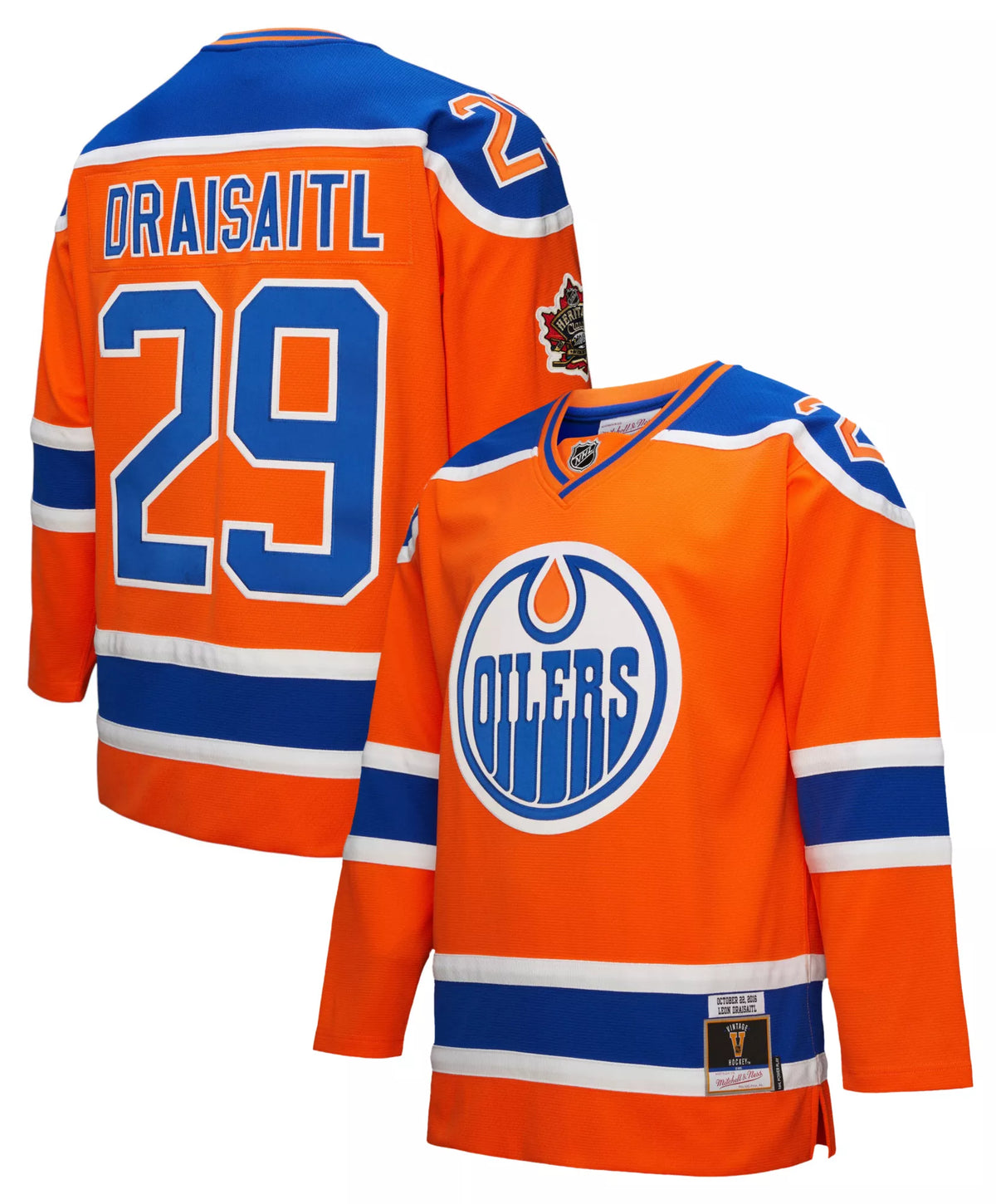 Mitchell & Ness Adult Edmonton Oilers Leon Draisaitl #29 Blue Line Jersey
