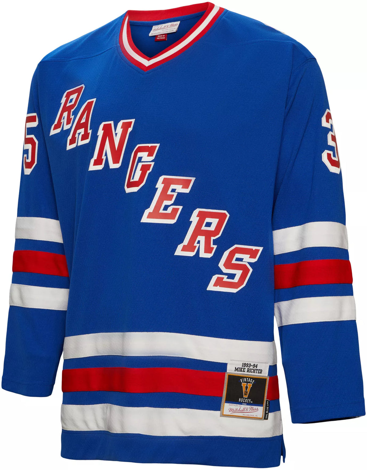 Mitchell & Ness Adult New York Rangers Mike Richter #35 &'93 Blue Line Jersey