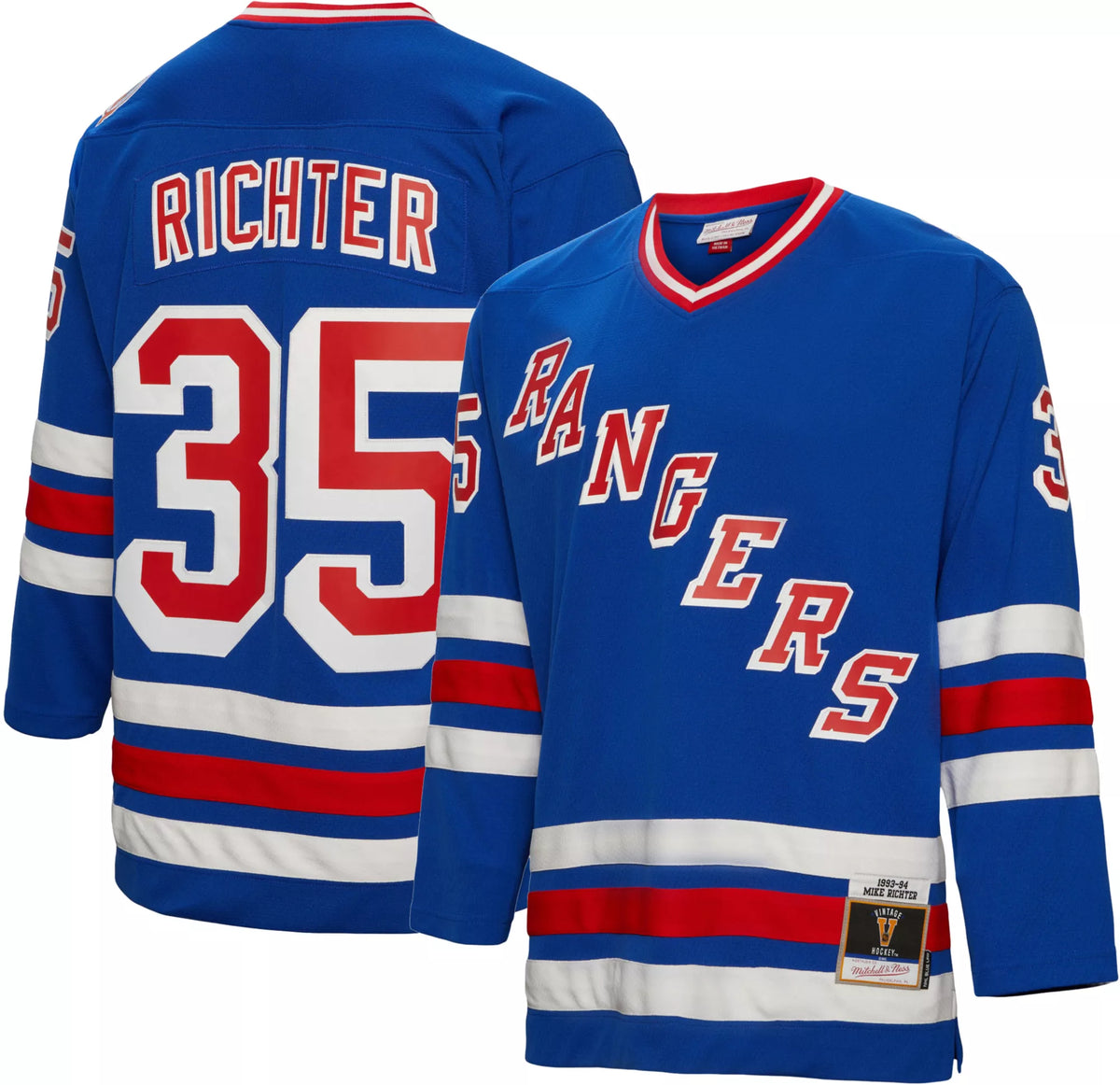 Mitchell & Ness Adult New York Rangers Mike Richter #35 &'93 Blue Line Jersey