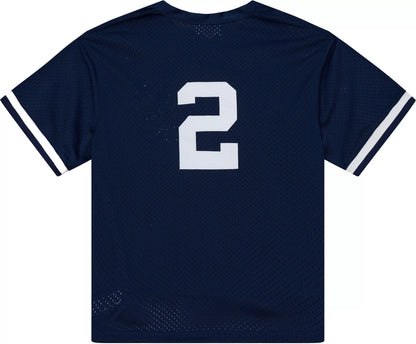 Mitchell & Ness Men's Derek Jeter #2 Navy Cooperstown Alternate Mesh Batting Practice Jersey