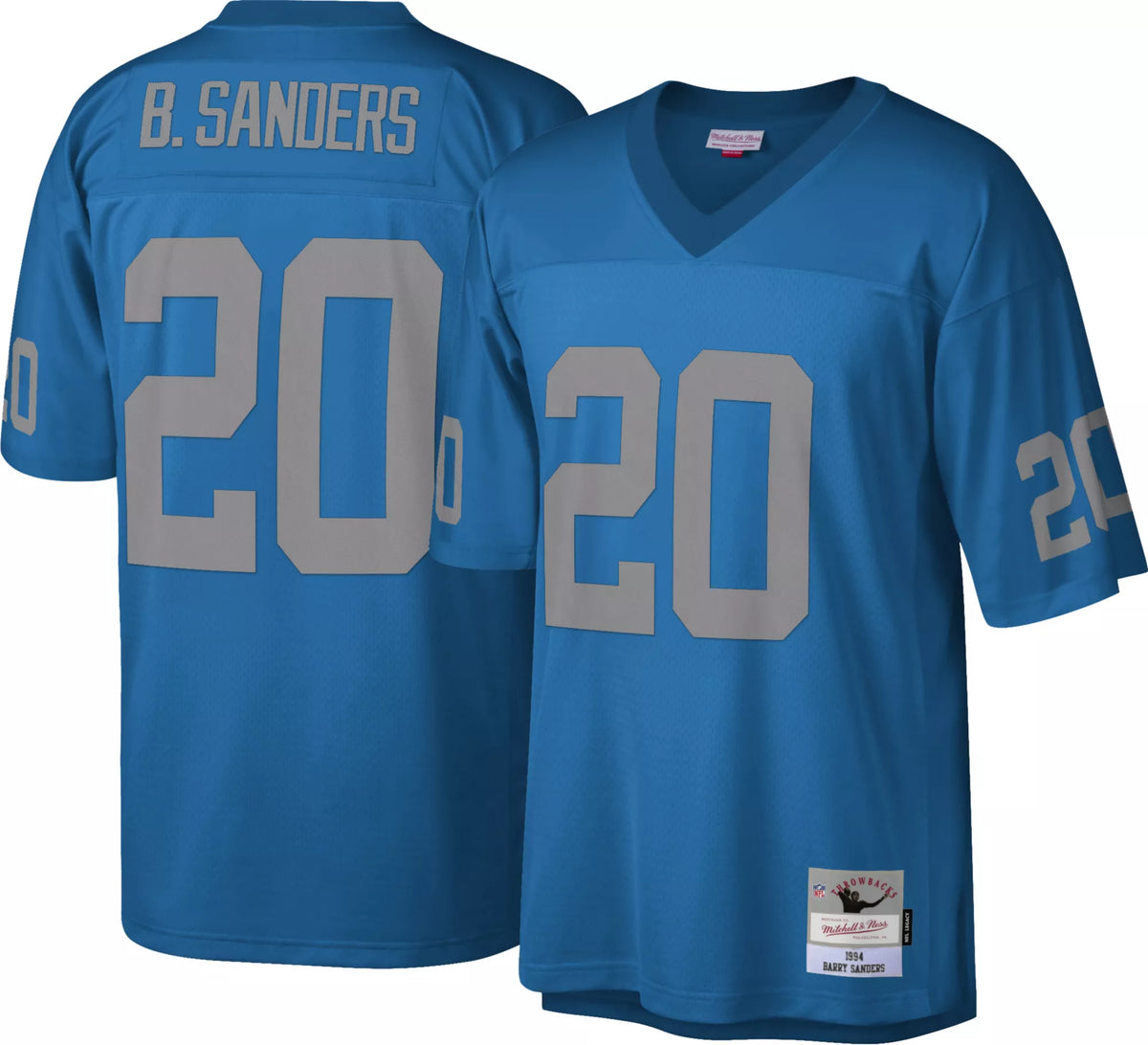 Mitchell & Ness Men's Detroit Lions Barry Sanders #20 Blue 1994 Throwback Jersey