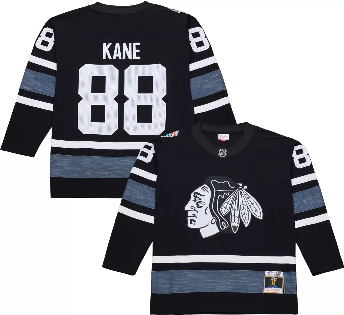 Mitchell & Ness Men's Detroit Red Wings Patrick Kane #88 All Star Game 2019 Black/White Jersey