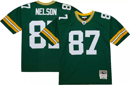 Mitchell & Ness Men's Green Bay Packers Jordy Nelson #87 2010 Green Throwback Jersey