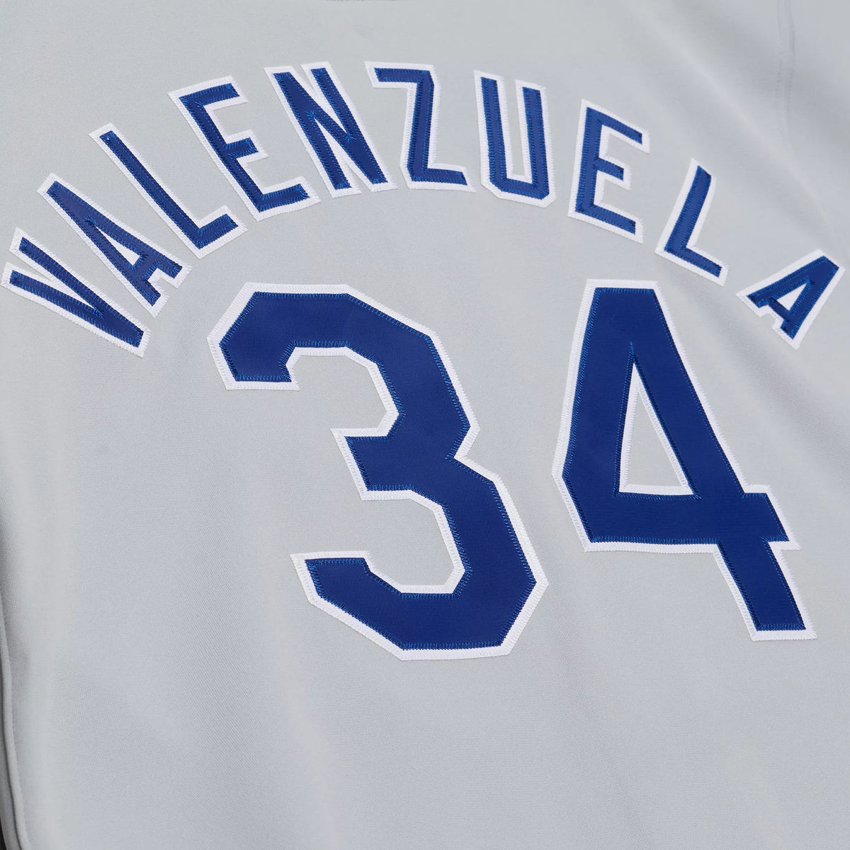 Mitchell & Ness Men's Los Angeles Dodgers Grey Fernando Valenzuela #34 Cooperstown Authentic Jersey