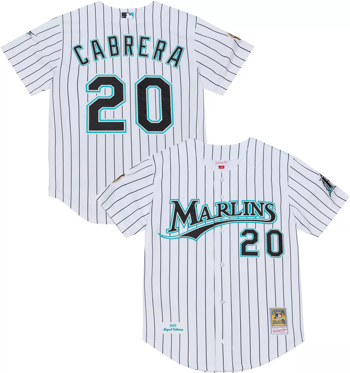 Mitchell & Ness Men's Miami Marlins Miguel Cabrera #53 White Authentic Home Jersey