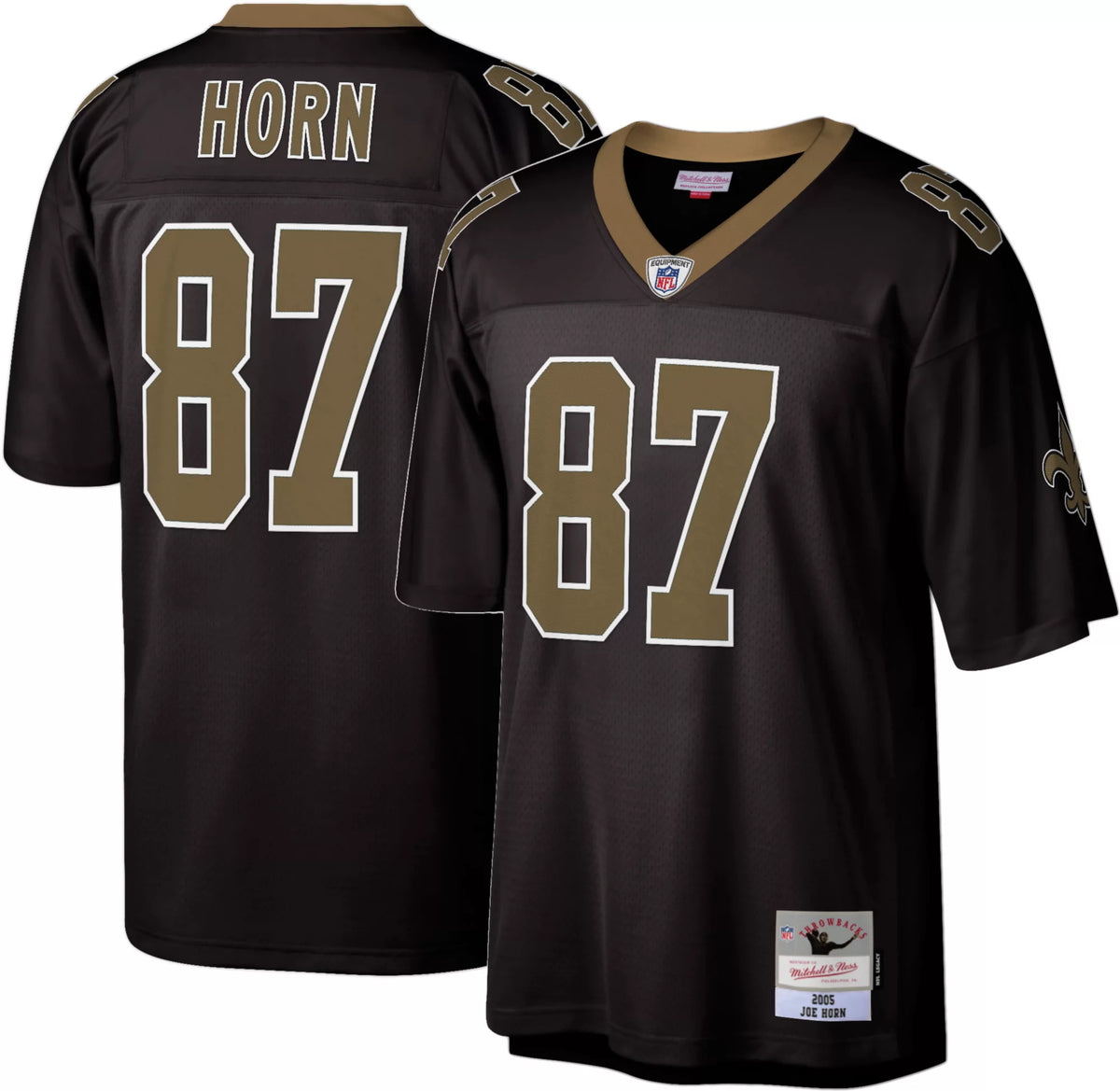 Mitchell & Ness Men's New Orleans Saints Joe Horn #87 Black 2005 Home Jersey