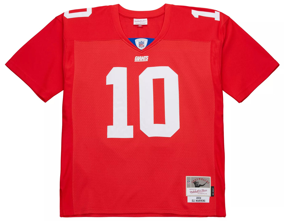 Mitchell & Ness Men's New York Giants Eli Manning #10 Red 2004 Replica Football Jersey
