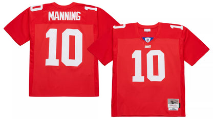 Mitchell & Ness Men's New York Giants Eli Manning #10 Red 2004 Replica Football Jersey