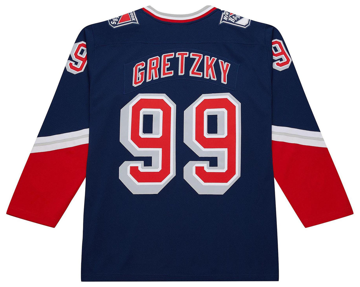 Mitchell & Ness Men's New York Rangers Wayne Gretzky #99 1996 Navy Power Play Vintage Replica Jersey