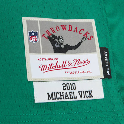 Mitchell & Ness Men's Philadelphia Eagles Michael Vick #7 2010 Green Throwback Jersey