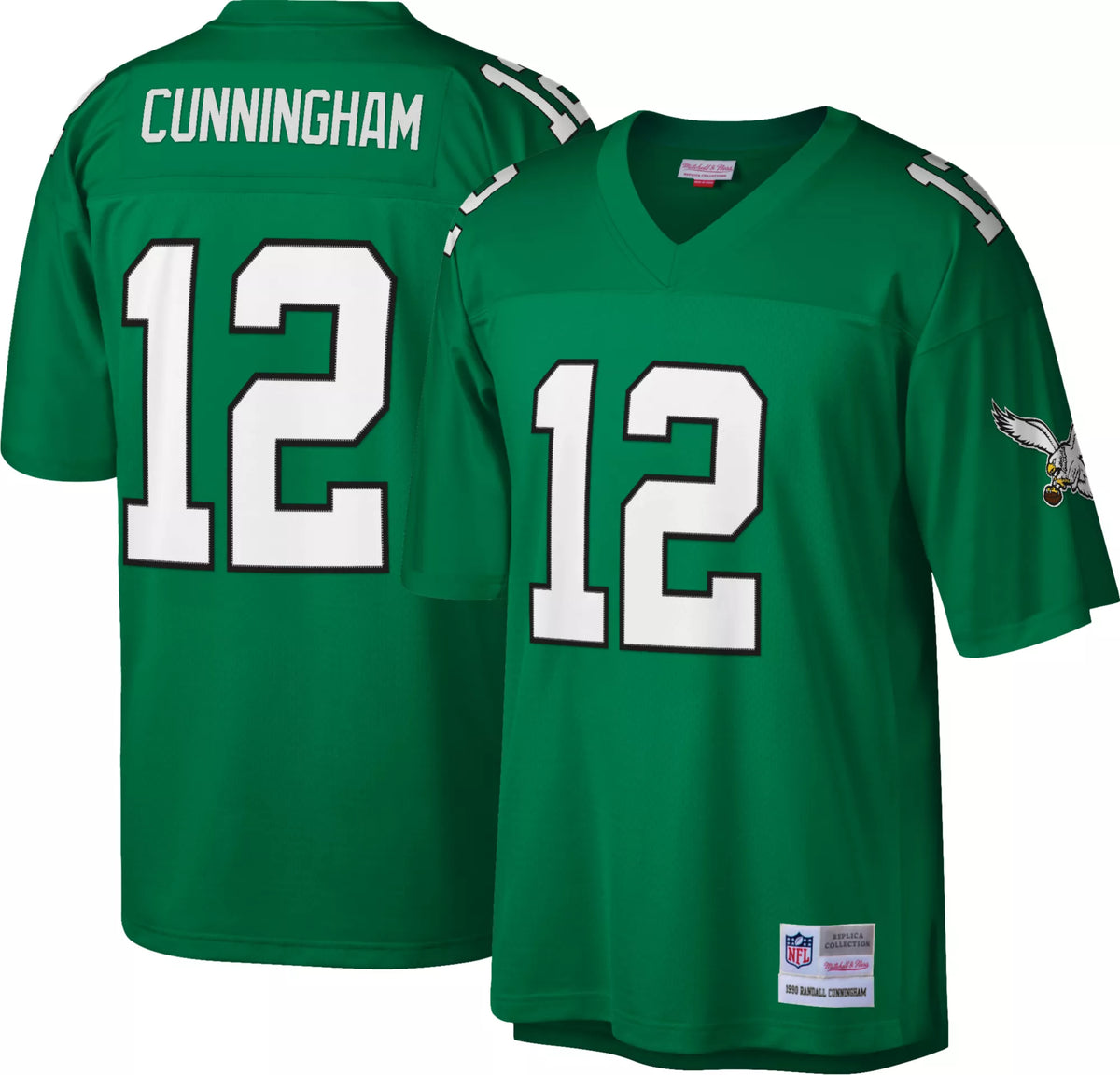 Mitchell & Ness Men's Philadelphia Eagles Randall Cunningham #12 1990 Throwback Jersey