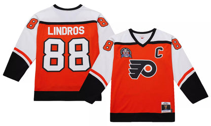Mitchell & Ness Men's Philadelphia Flyers Eric Lindros #88 1996 Vintage Home Replica Jersey
