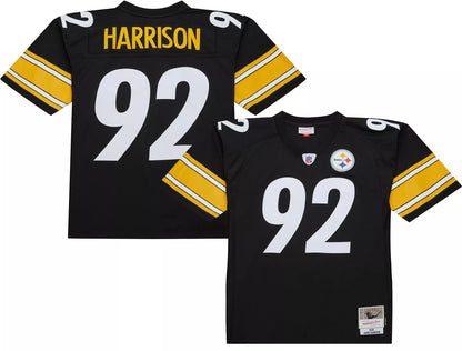 Mitchell & Ness Men's Pittsburgh Steelers James Harrison #92 2005 Black Throwback Jersey