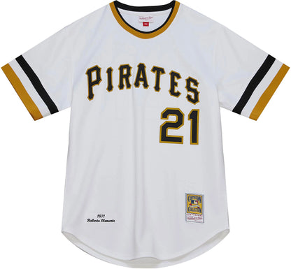 Mitchell & Ness Men's Roberto Clemente #21 White Cooperstown Home Authentic Jersey