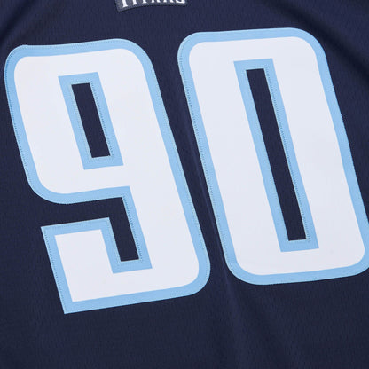 Mitchell & Ness Men's Tennessee Titans Jevon Kearse #90 1999 Navy Throwback Jersey
