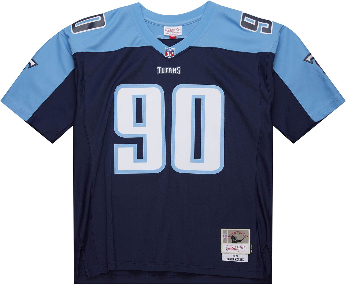 Mitchell & Ness Men's Tennessee Titans Jevon Kearse #90 1999 Navy Throwback Jersey