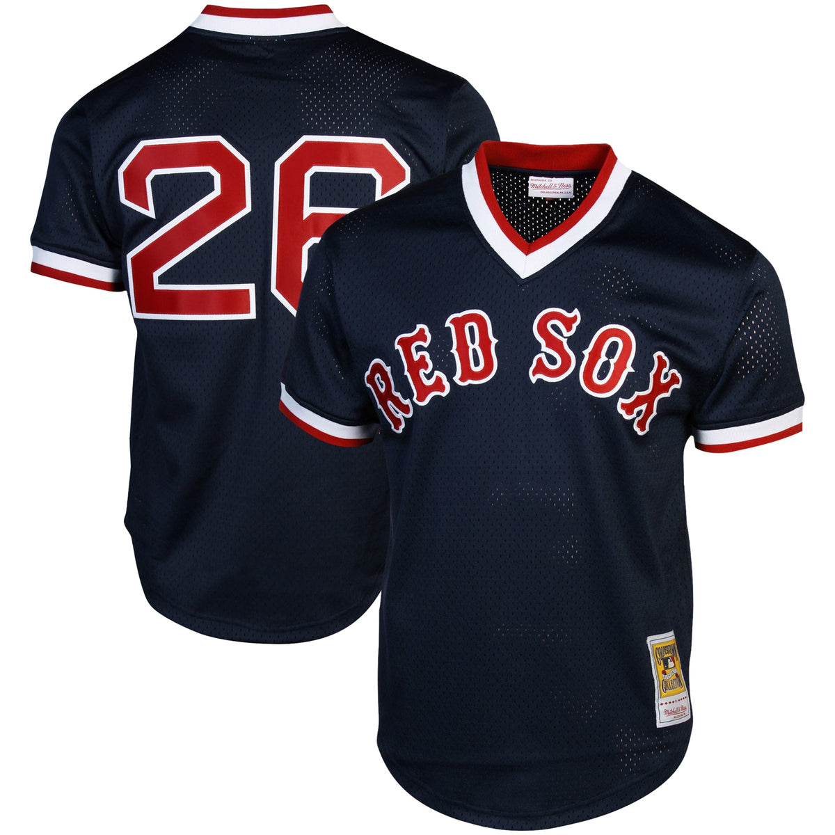 Mitchell Ness Wade Boggs Boston Red Sox 1992 Authentic Cooperstown Collection Batting Practice Jersey Navy Blue