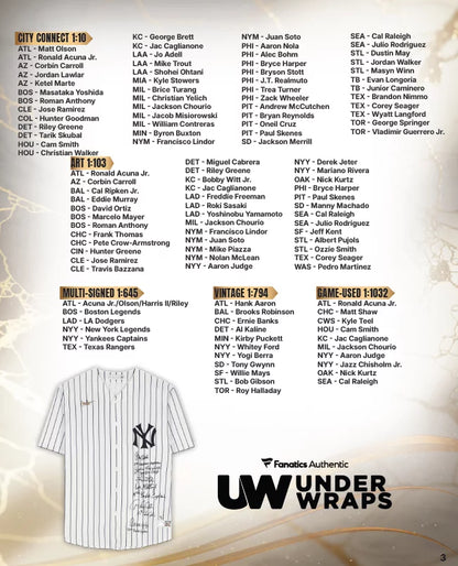 MLB 2026 Under Wraps Jerseys Volume 1