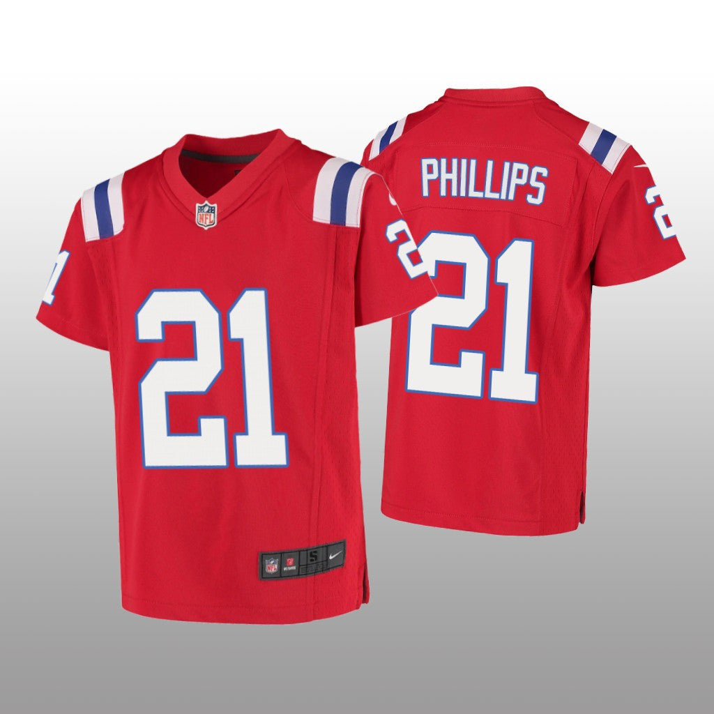 New England Patriots Adrian Phillips Red Jersey Game Youth