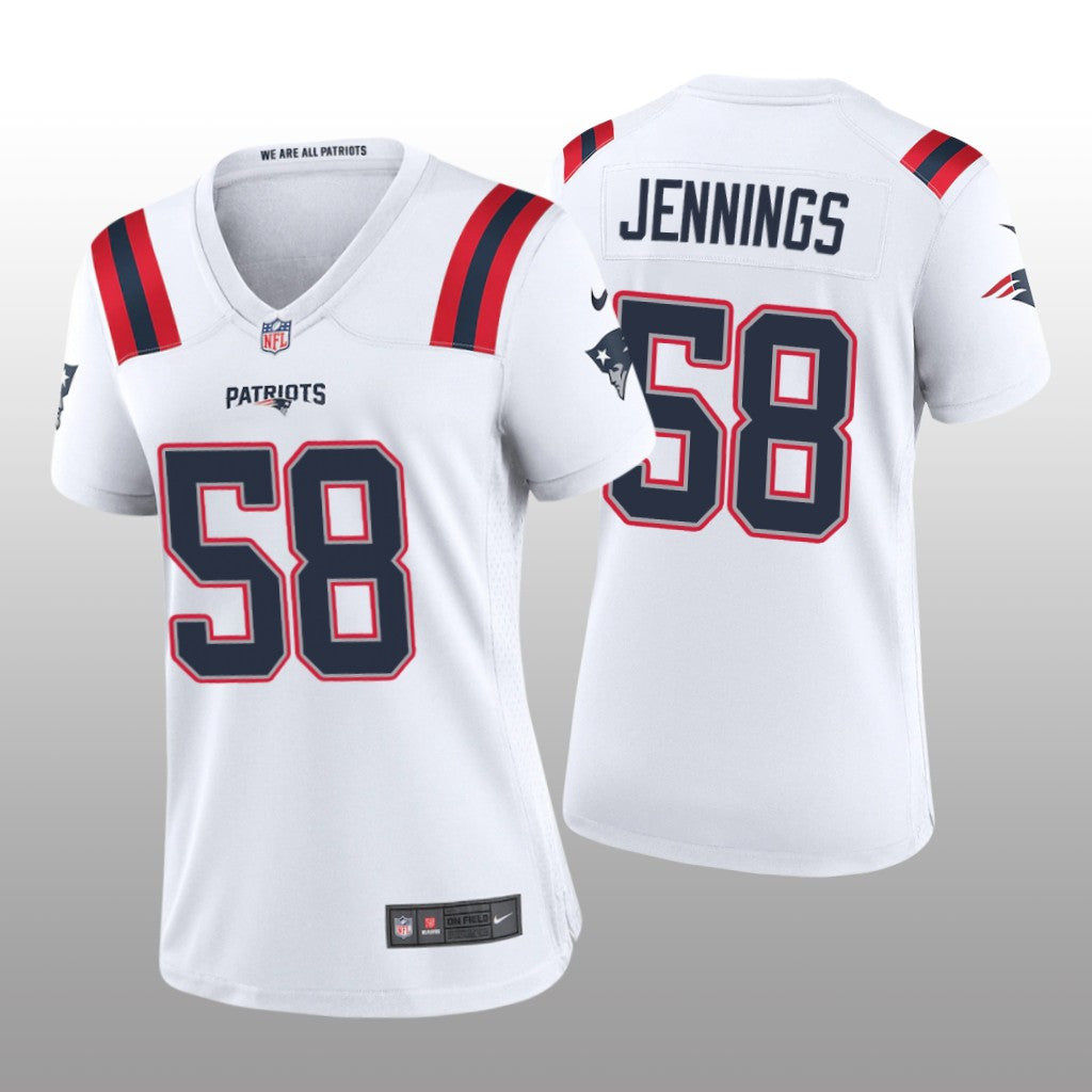 New England Patriots Anfernee Jennings White Jersey Game Women's