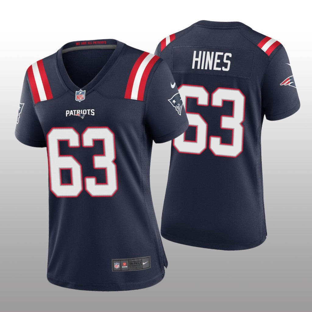 New England Patriots Chasen Hines Navy Jersey Game Women's