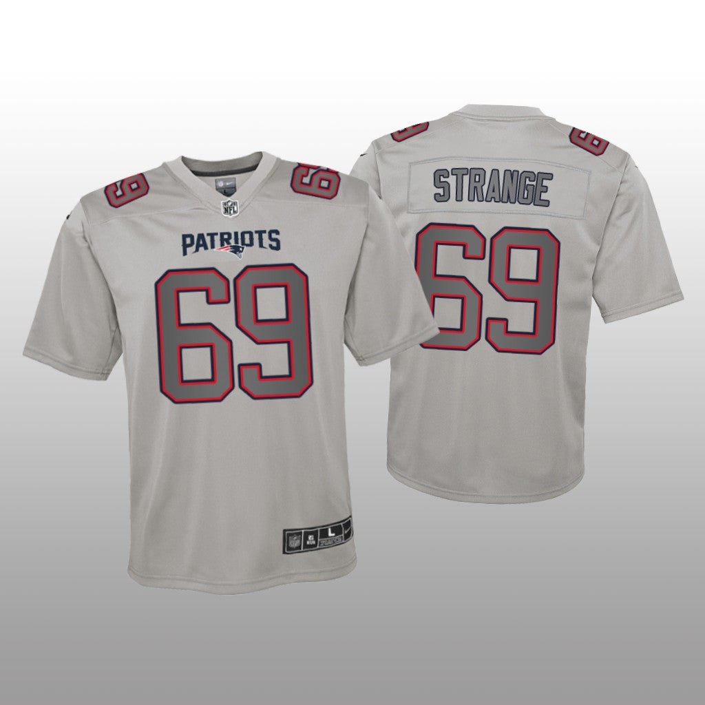 New England Patriots Cole Strange Gray Jersey Atmosphere Fashion Game Youth