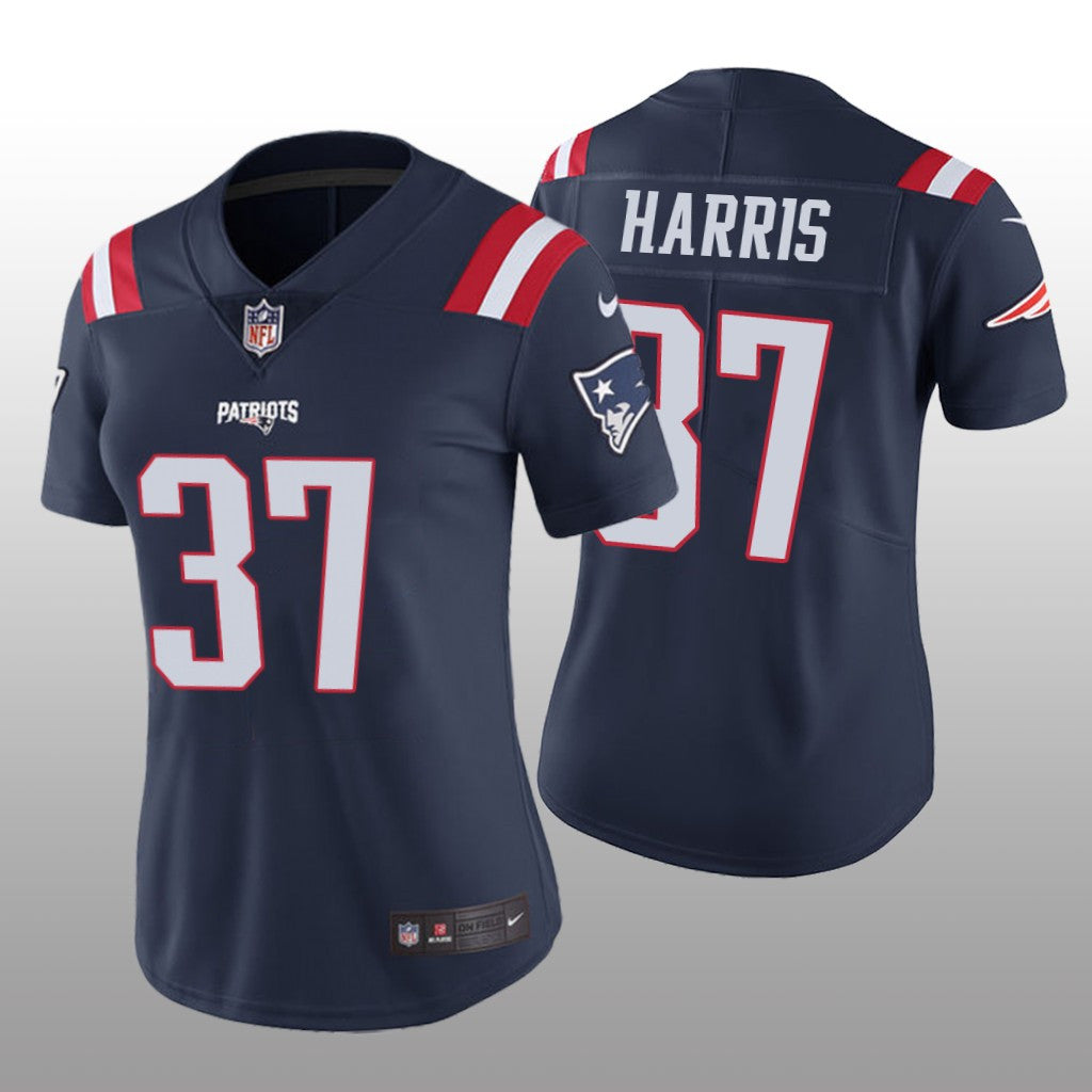 New England Patriots Damien Harris Navy Jersey Color Rush Limited Women's