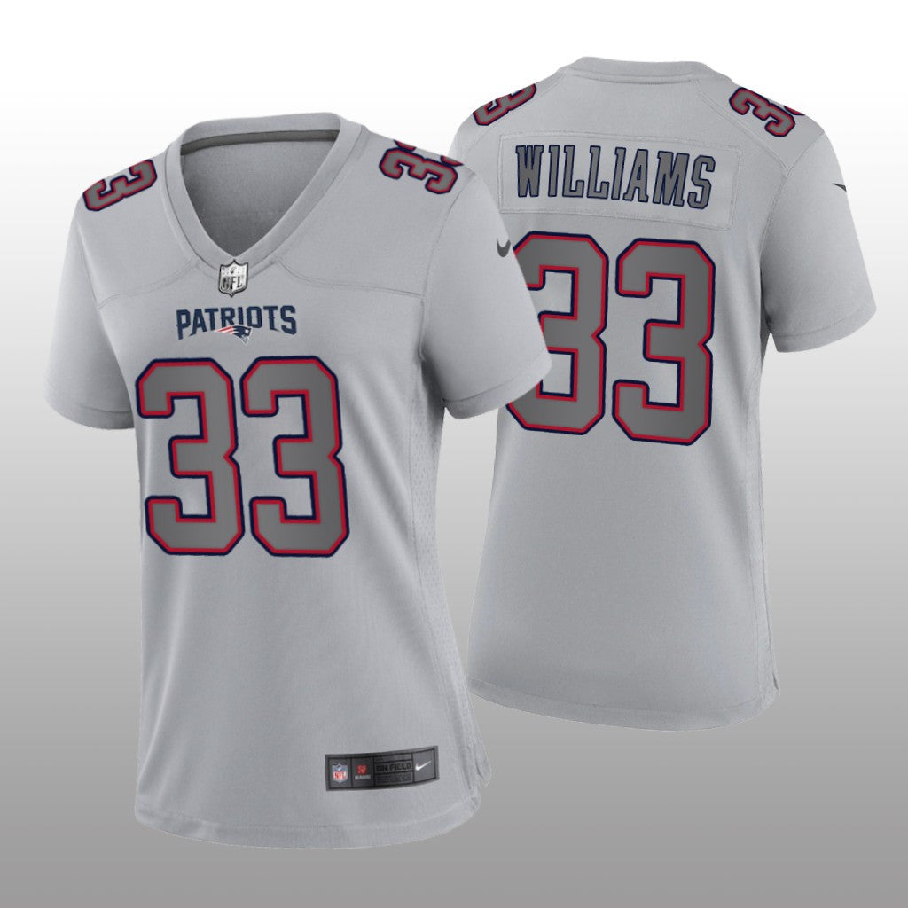 New England Patriots Joejuan Williams Gray Jersey Atmosphere Fashion Game Women's
