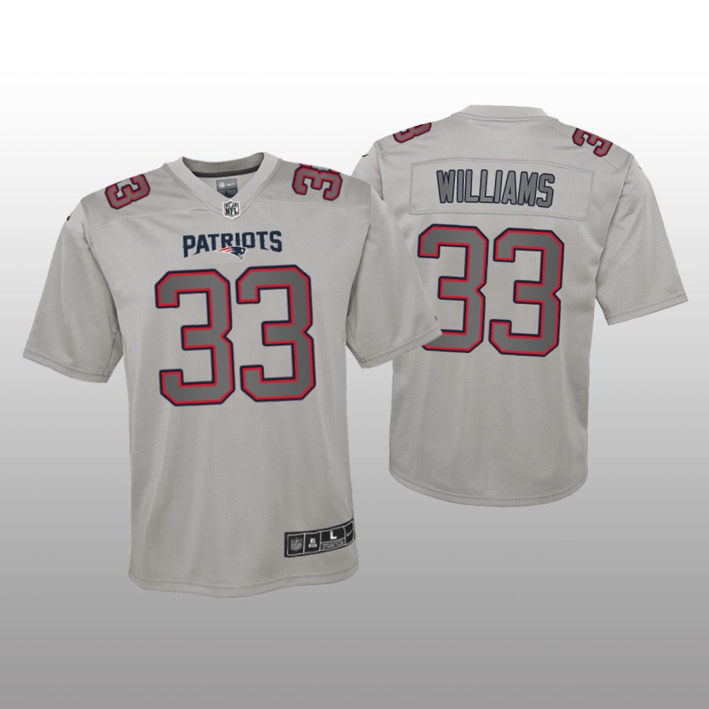 New England Patriots Joejuan Williams Gray Jersey Atmosphere Fashion Game Youth