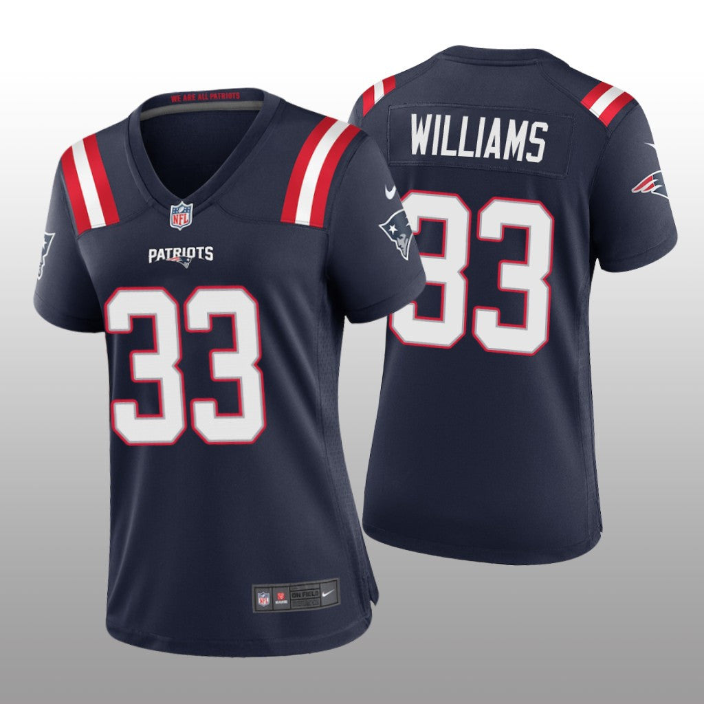 New England Patriots Joejuan Williams Navy Jersey Game Women's