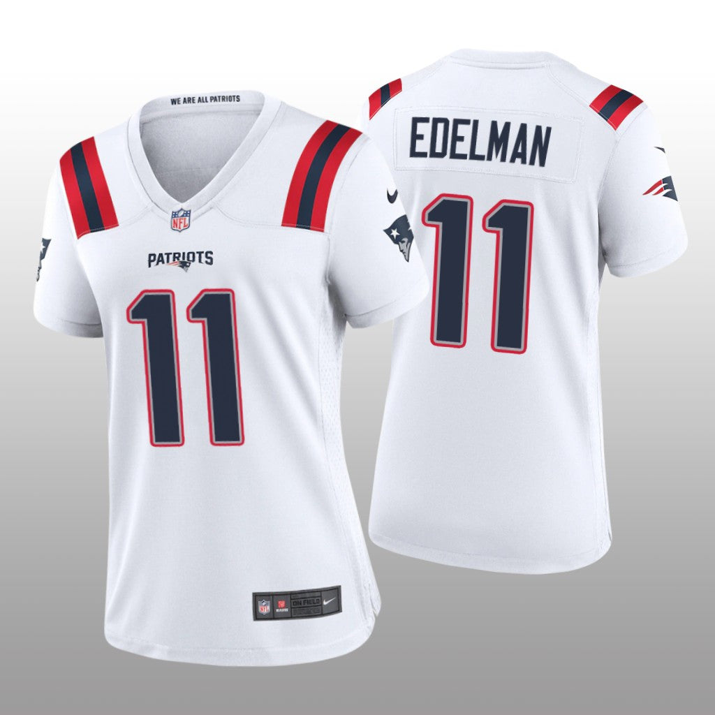 New England Patriots Julian Edelman White Jersey Game Women's